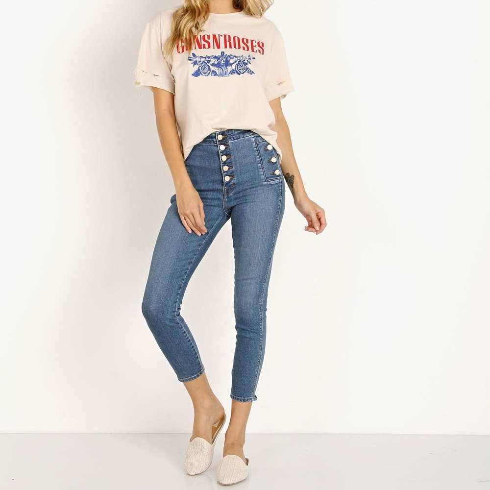 J brand Natasha Skinny Ankle Jeans in Lovesick Button Front 27